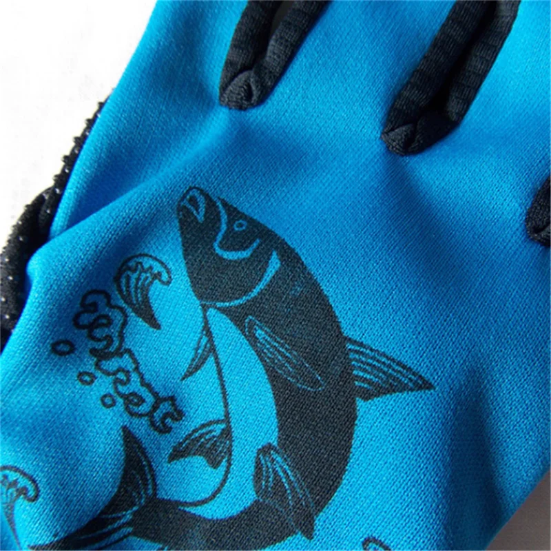 1Pair Waterproof 3 Cut Finger Fishing Gloves Anti-slip Glove Non