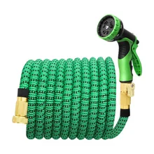 25 футов три раза Телескопический садовый шланг многофункциональный бытовой садовый шланг пушка мойка для автомобиля Водопровод набор