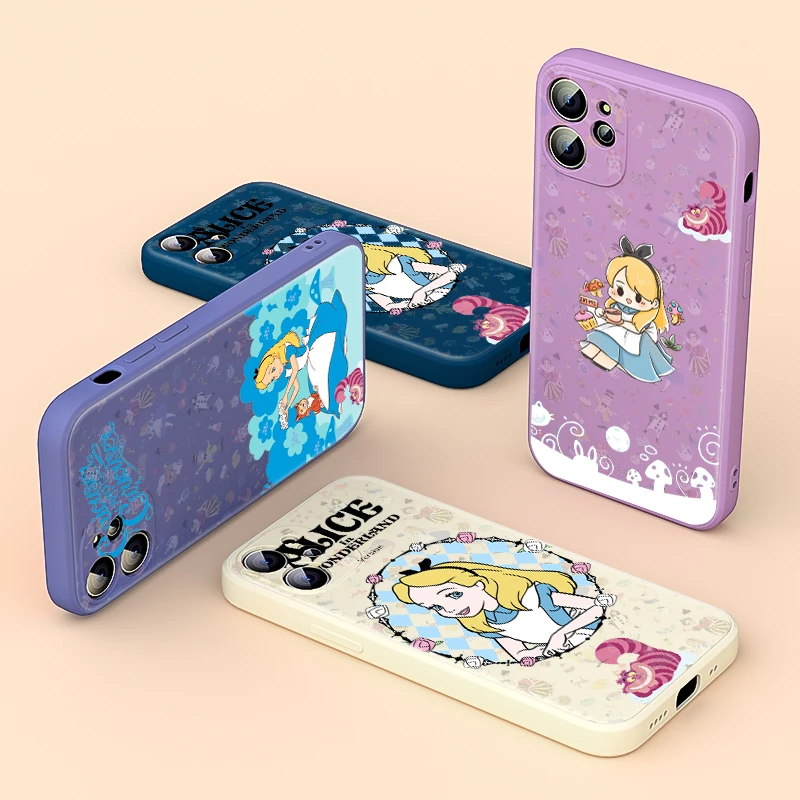 Disney Alice In Wonderland For Apple Iphone 13 12 Mini Xs Xr Se 11 8 7 6 Pro Max Plus Liquid Silicone Soft Tpu Phone Case Phone Case Covers Aliexpress