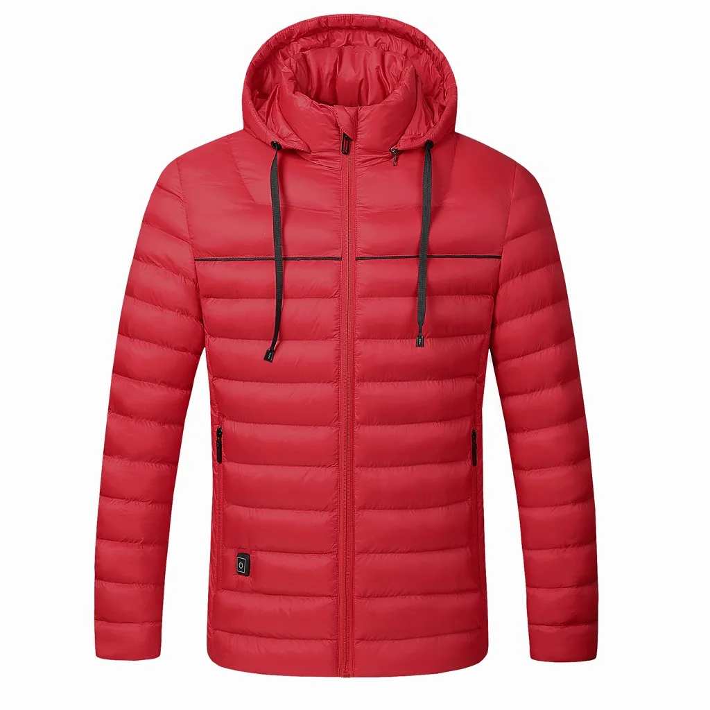 Abrigos mujer invierno chaqueta hombre мужское зимнее пальто с подогревом стеганая хлопковая теплая плотная куртка с длинным рукавом