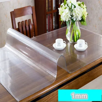 

1.0mm Thick Transparent Pvc Table Cloths Soft Glass Crystal Board Placemats Pads Home Textiles Almofadas Table Covers Mats Pad