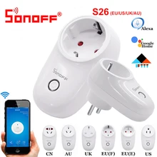 Sonoff S26 Smart Plug EU US UK AU CN умный дом автоматизация дистанционного управления Wifi переключатель работает с Ewelink Alexa Google Home IFTTT