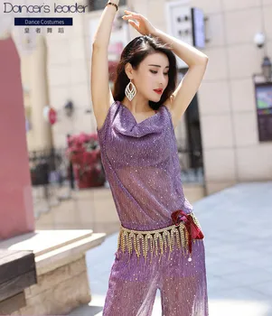 

Dance belly dance costume woman adult 2020 summer new oriental dance practice clothes jumpsuit suit beginner