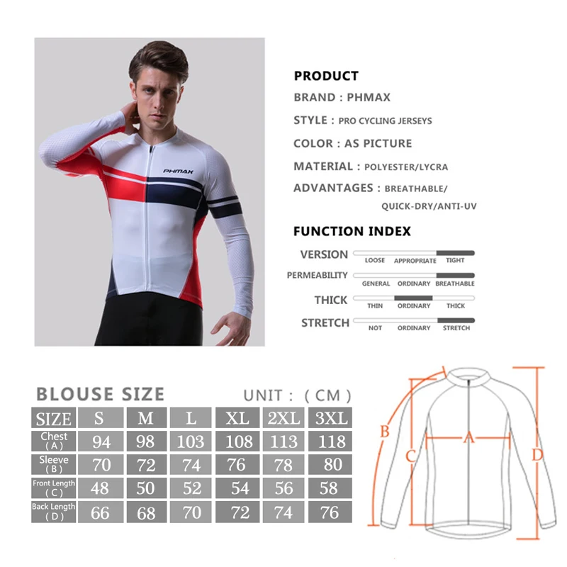 PHMAX Pro для велоспорта, одежда весна и осень, мужские трикотажные изделия с длинными рукавами для велоспорта, анти-пиллинг, MTB велосипедная одежда