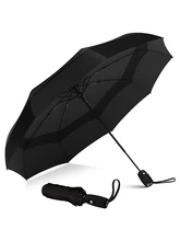 

Fold Automatic Umbrella Windproof Travel Umbrellas for Rain Lightweight, Strong, Compact with Easy Auto Open/Close Button