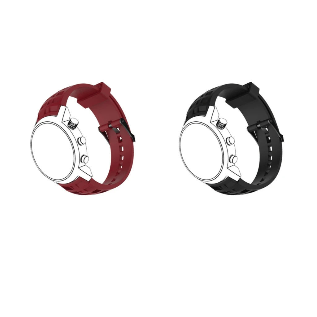 

2Pcs Quick Release Sport Watch Bands, Lightweight Soft Rubber Silicone Replacement Straps for Suunto Elementum Terra