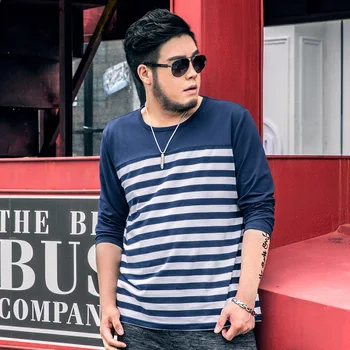 

Autumn Plus Fat Plus size Men's Wear Long Sleeve T Shirt super Fat Man Printing Loose Long Sleeve T Shirt