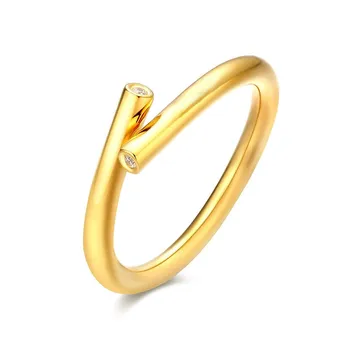 

New couple ring with simple double-head Europe and America suitable men and women