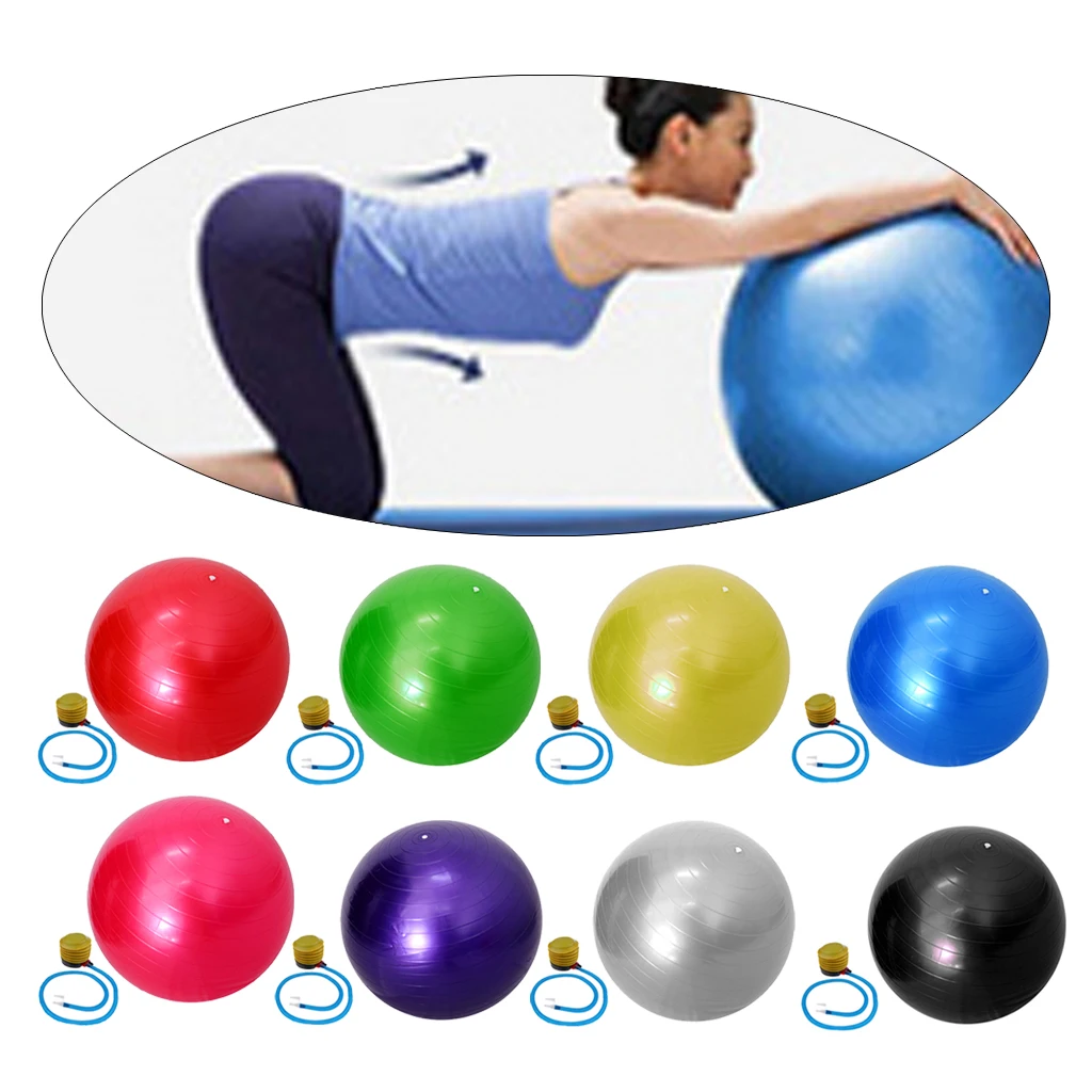 75cm Yoga Ball Anti Burst Swiss Fitness GYM Exercise Birthing Pregnancy w/ Pump 