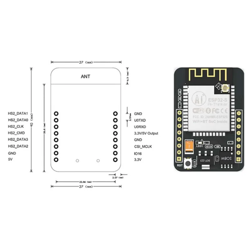 Горячая ESP32-CAM ESP-32S модуль Wi-Fi ESP32 серийный wi-fi ESP32 CAM макетная плата 5V Bluetooth с OV2640 Камера модуль