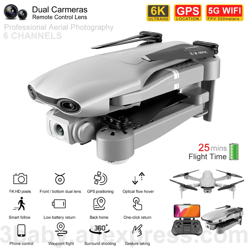 F3 Pro GPS Квадрокоптер с камерой широкоугольный 6K HD следовать за мной съемка