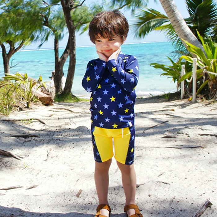 

KID'S Swimwear BOY'S Split Type Large Size Big Virgin Boy Boxer Swimming Trunks Teenager Students Sun-resistant Set