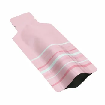 

200Pcs Pink Open Top Aluminum Foil Packaging Bag Bottle Shape Design Mylar Candy Snack Heat Sealing Packing Pouches Storage Bags