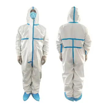 

Disposable Protective Clothing Overall Coveralls Uniforms Anti-Dust Isolation Non-Porous Isolation Clothing Safety Suit