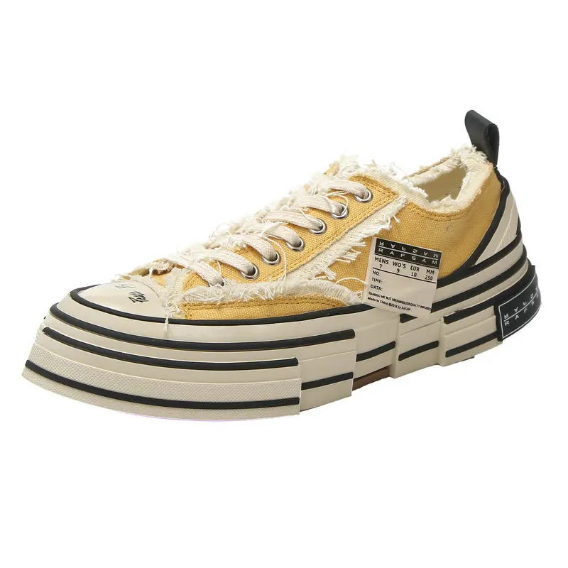 Новинка года; летняя модная парусиновая обувь; женская повседневная обувь на плоской подошве; женские кроссовки для колледжа; Tenis feminino zapatos de mujer; A25-116 - Цвет: Цвет: желтый