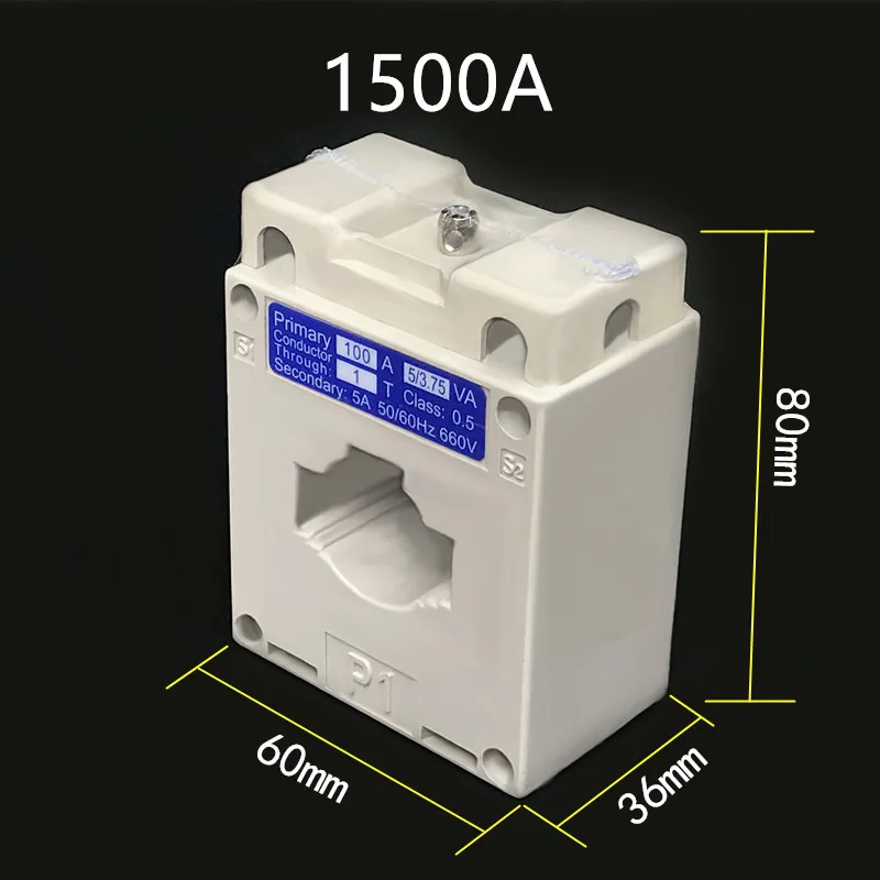 

1500 2000A 1pc white multi-standard AC BH-0.66 30mm hole current transformer once 10A to 1000A secondary current sensor CT