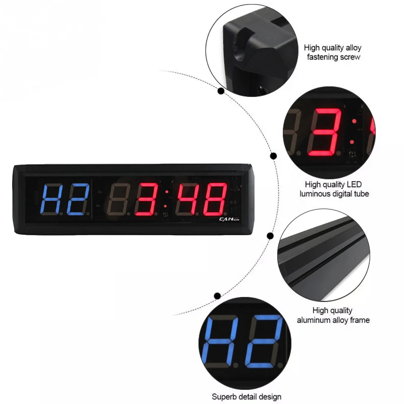 [GANXIN] 1 8 &quot6 цифр светодиодный Таймер Табата Тренажерный Зал Таймер|digital led timer|led