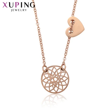 

Xuping Luxury Romantic Design Round Shape Rose Gold-color Plated Pendant for Women Jewelry Colorful Gifts 45916