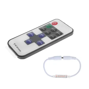 

RF Wireless 11 Key Remote Controller Mini Dimmer For Single Color Strip Light Lighting Accessories Dimmers