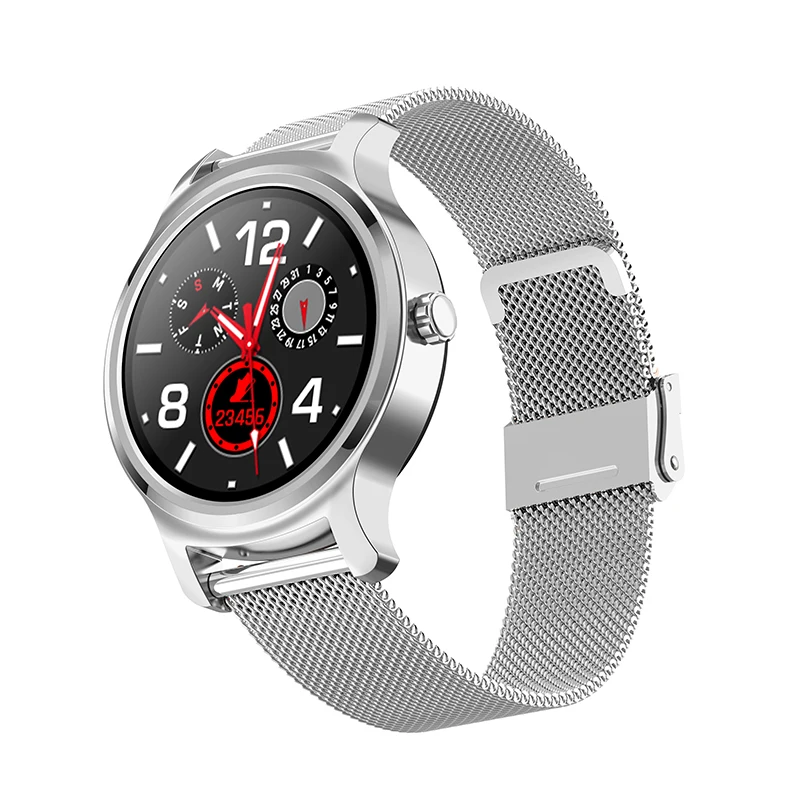 Steel Strap Silver Geekbes WR25 gps спортивные Смарт-часы Bluetooth Smartwatch фитнес-трекер монитор сердечного ритма напоминание о звонках для Android iOS - Цвет: Steel Strap Silver