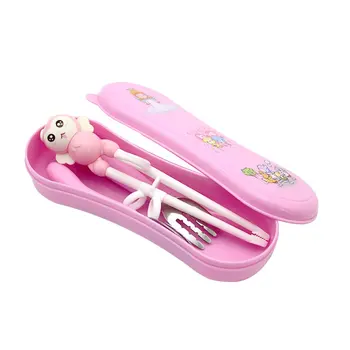 

Learning Chopsticks Spoon Spoon Combination 4 Piece Set Children'S Dinner Tableware Set 304 Stainless Steel