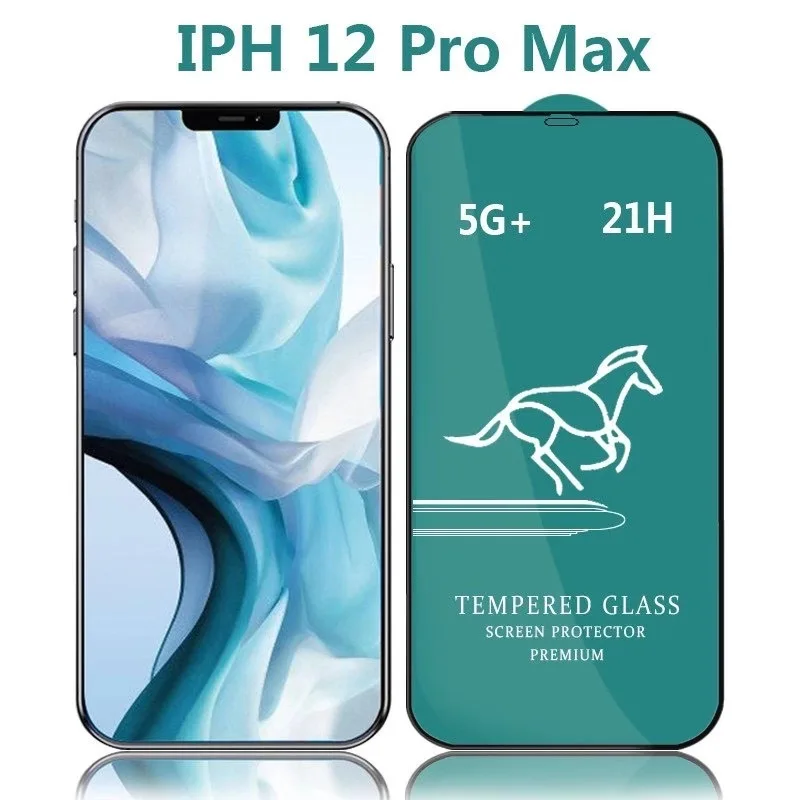 25 Pcs 21H Full Glue Premium Tempered Glass Screen Protector For iPhone 12 Pro Max XS /6/7/8 Plus/XR