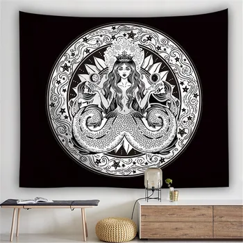 

Tapestry Wall Hanging Tapestries Mysterious Divination Occult Home Wall Black Cool Decor