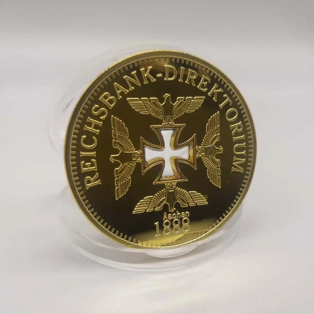1891-1944 года немецкие медали Второй мировой войны Позолоченные Эрвин Роммель армейский Маршал памятные монеты для сувенира - Цвет: B