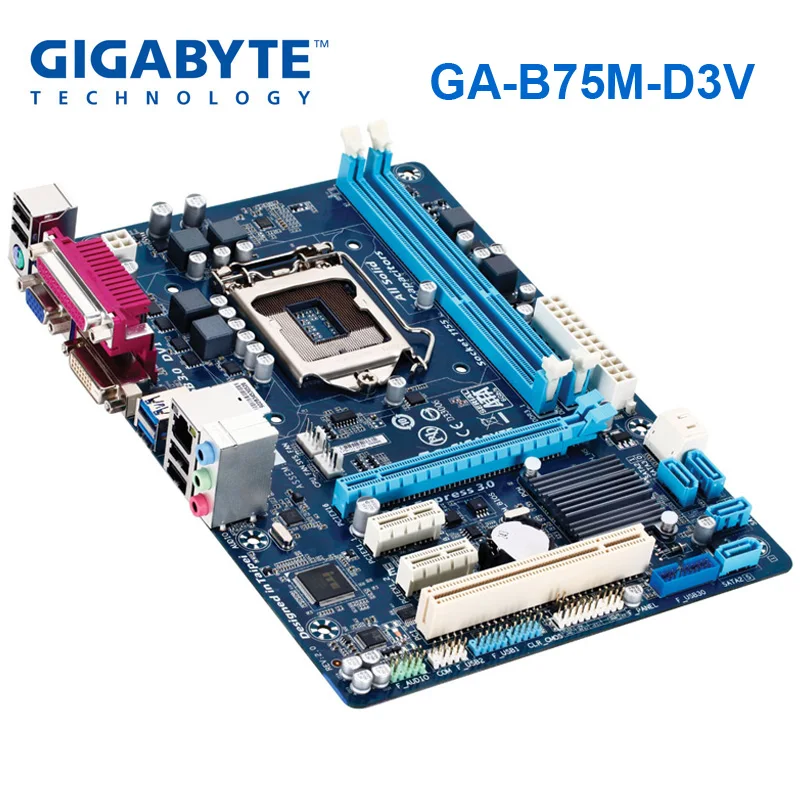 Оригинальная Материнская плата Gigabyte материнская с процессором Intel Core i5 1155 3470 ОЗУ