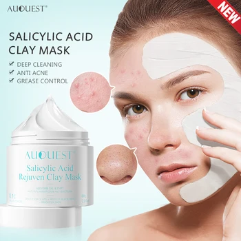 Blackhead Remover Salicylic Acid Face Mask Facial Cleansing Against Black Dots Acne White Clay Mask Cream Skincare Cosmetics 1