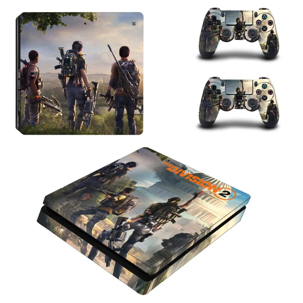 Деление 2 полное покрытие лицевые панели PS4 тонкая кожа Виниловая наклейка, стикер для консоли Playstation 4 и контроллеров PS4 тонкая наклейка