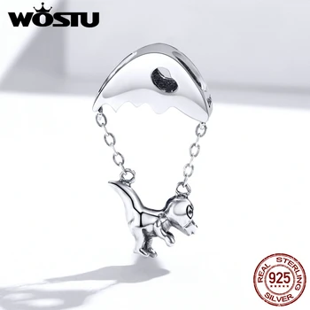 

WOSTU Genuine 925 Sterling Silver Little Dinosaur Beads Fit Original Bracelet Chain Charms Pendant Necklace Jewelry Gift FIC1433