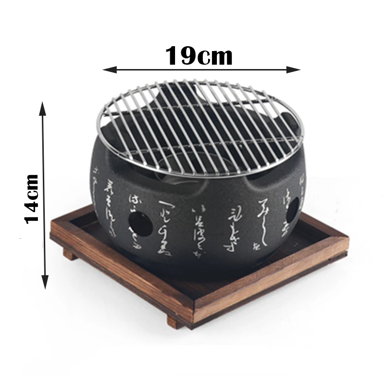 Japanese Household Mini Desktop Charcoal Grill Portable Outdoor Camping Special Food Carbon Oven Barbecue Tool Charcoal Grills - Цвет: 1