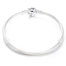 925 пробы серебряный браслет Pan звездное небо застежка цепочка-змейка с кристаллами базовый браслет подходит для женщин бусины Шарм ювелирные изделия