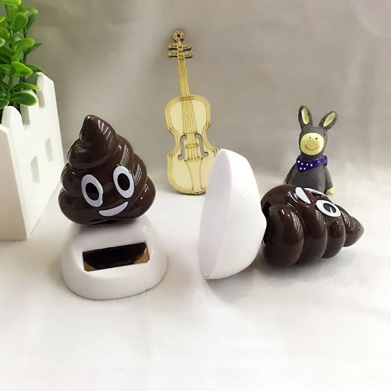 Стиль Солнечный вращающийся Poop кукла креативный мультфильм аксессуары для декорирования машины детские игрушки настраиваемые