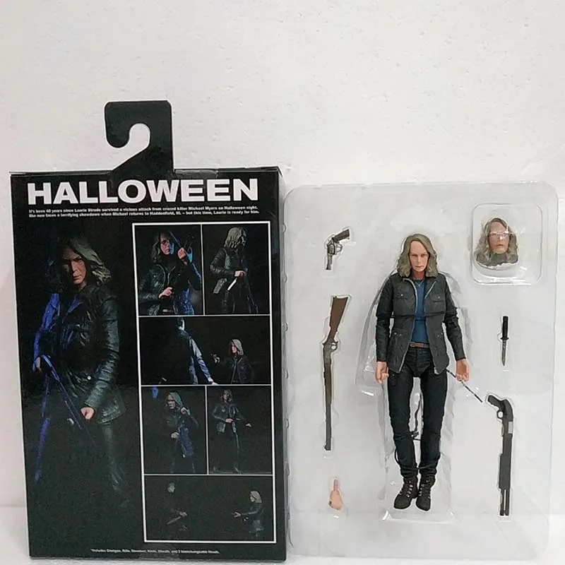 Светодиодный фонарь в виде тыквы Майкла Майерса на Хеллоуин Kotobukiya Horror John Carpenter's Laurie Strode, модель игрушки, куклы - Цвет: D no box