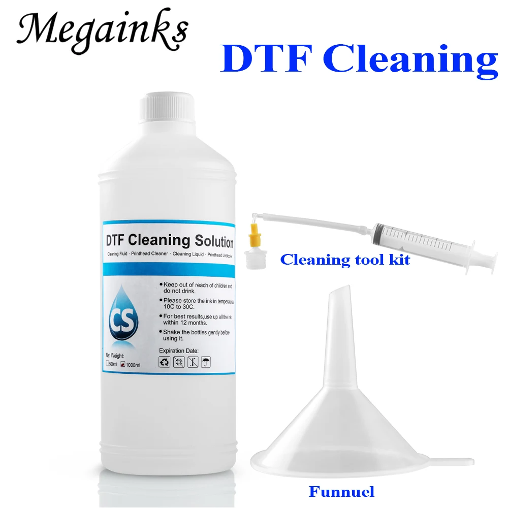 DTF cleaning Liquid 1000ML 500ML 250ML for Epson DX3 DX4 DX5 DX7 DX9 for Epson L1800 L805 L800 1390 DTF ink(textile ink)cleaning