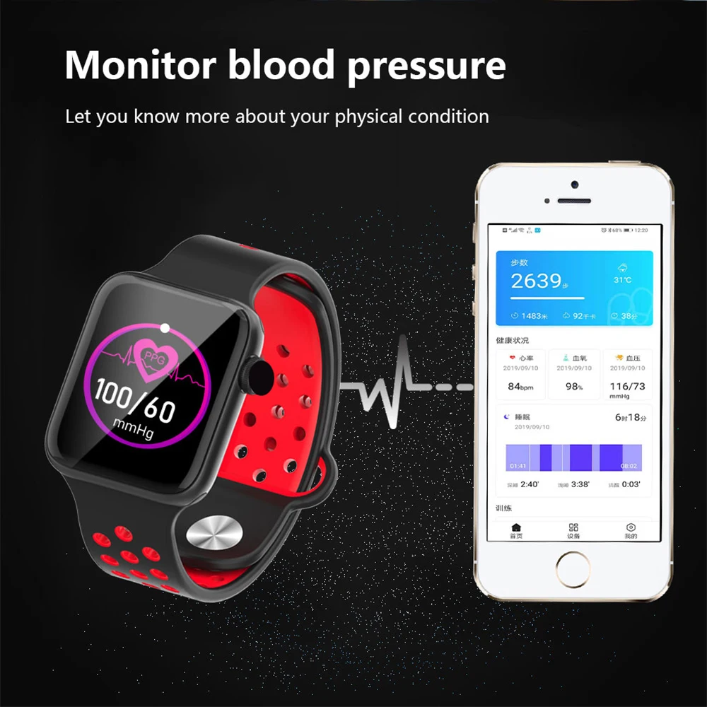 1," Полный сенсорный смарт-часы мужские фитнес-часы PK P68 W34 Iwo 9 женские часы SmartWatch Iwo 8 для Apple IOS Android