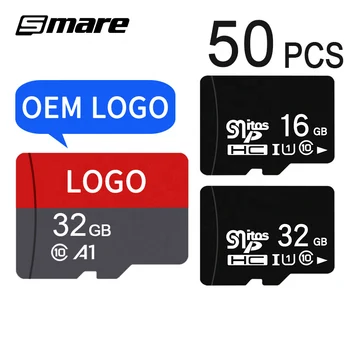 

Custom Logo Wholesale Real Capacity Memory Card 50PCS 32GB 16GB 8GB 64GB 128GB 256GB Micro SD Card Class10 U1 U3 SD Original Mem