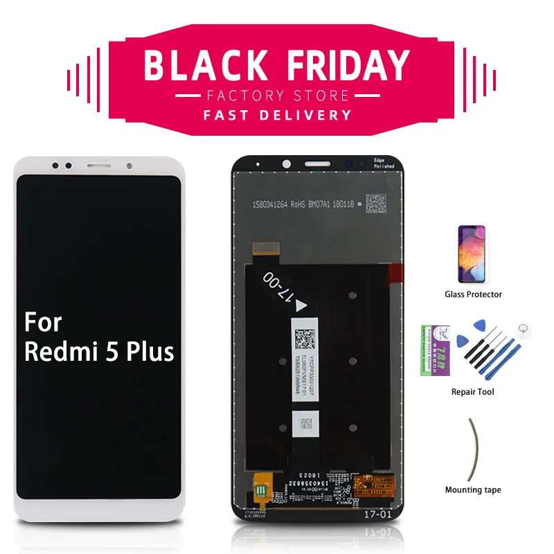 

5.99" IPS Original For Xiaomi Redmi 5 Plus LCD Display Touch Screen For Xiaomi Redmi 5 Plus Display With Frame MEG7 MEI7