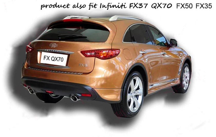 Задний бампер порога протектор задний багажник загрузки Накладка для Infiniti QX QX70 FX FX35 FX37 FX50 2009-2020304 нержавеющая сталь