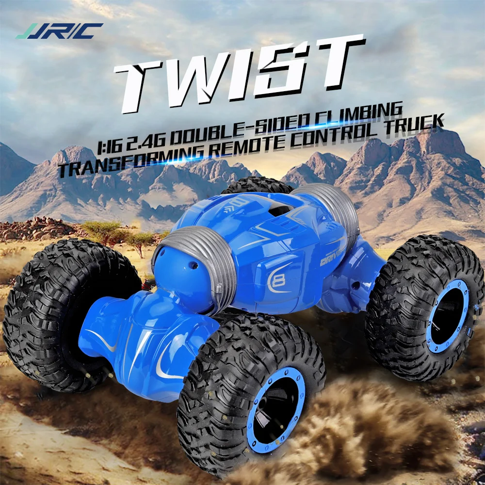 RC автомобиль 15 км/ч 4WD один ключ деформация Флип 360 ° трюк автомобиль Вращающийся Двухсторонний пульт дистанционного управления автомобиль для детей багги игрушки JJRC Q70