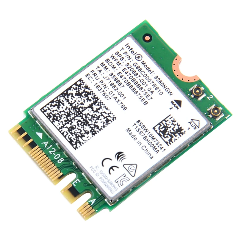 Двухдиапазонная Беспроводная AC 9260 для Intel 9260NGW NGFF 802.11Ac MU MIMO 1730 Мбит/с 1 73 Гбит/с WiFi +