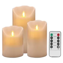 BMBY-беспламенные Свечи на батарейках свечи настоящие восковой столбик светодиодный свечи с танцующим пламенем высота 4 дюймов 5 дюймов 6