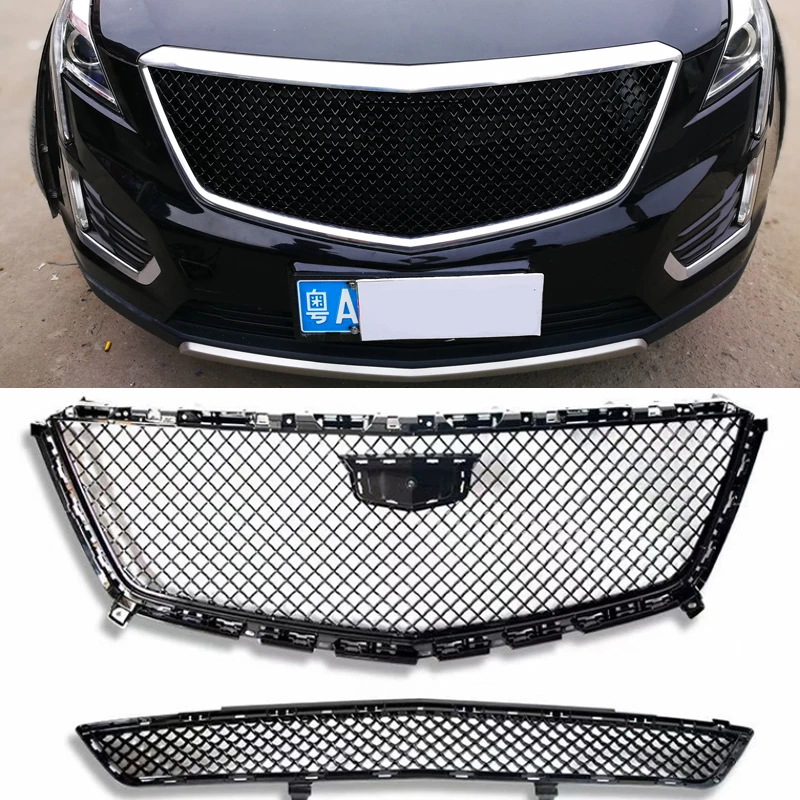 Griglia Anteriore In Abs Nero Lucido Stile Xt5 V Per Cadillac Xt5 2016-2021 Car Styling