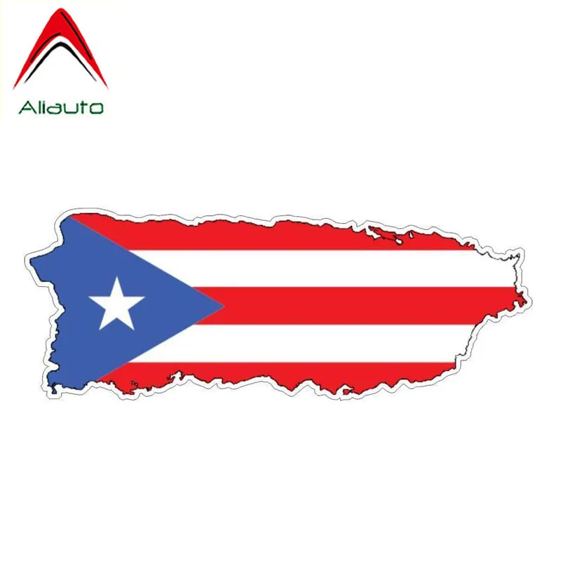 Aliauto Puerto Rico Porto Flag Map Car Sticker Motorcycle Decal Accessories PVC for Peugeot 206 Land Rover Seat Leon 16cm*6cm | Автомобили