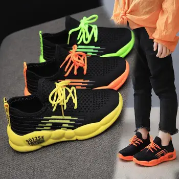

Boys Girls Mesh Sports Shoes 2020 Autumn Children Shoes Fashion Brand Outdoor Kids Sneakers Boy Running Shoes Casual Breathable