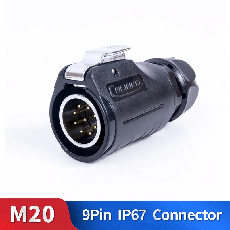 

M20 9Pin Professional Electronic Cheap Male Female DC Power Gold Plated 9 Pin Welding Cable Connector Waterproof