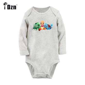 

Cute Pokemon Squirtle Bulbasaur Charmander Princess Ariel Belle Snow White Newborn Baby Bodysuit Toddler Onsies Jumpsuit Clothes