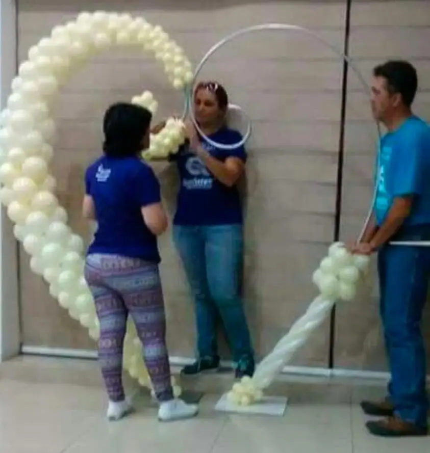 

7x7.3ft Heart shaped balloon arch wedding decor